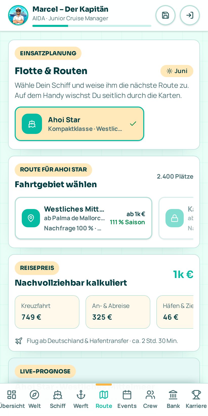 Routenplanung mit Fahrtgebieten und nachvollziehbarer Reisepreis-Kalkulation